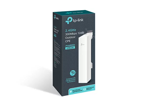 TP-Link 2.4GHz 300Mbps 12dBi Outdoor CPE | CPE220-TP-CPE220