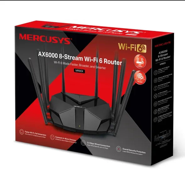 Mercusys AX6000 Dual Band WiFi 6 Router | MRC-MR90X-MRC-MR90X