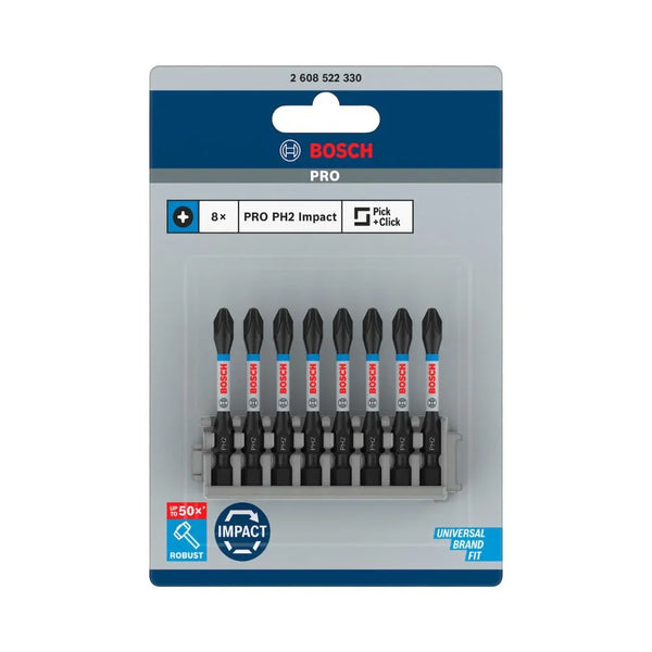 Bosch - Impact Power Bit Insert Pack PH2 (8pcs) - 2608522330