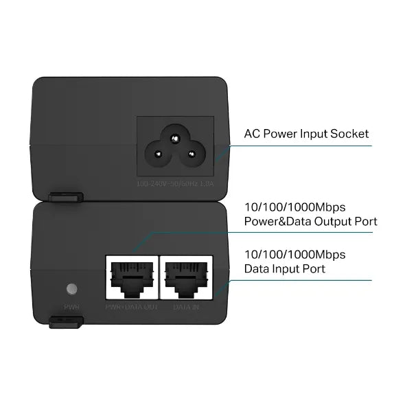 TP-Link Omada Active Gigabit PoE+ Injector Adapter | TL-POE160S-TP-POE160S