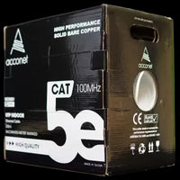 Acconet CAT5e Indoor Ethernet Cable 305m White CCA UTP Pull Box | CAT5-305