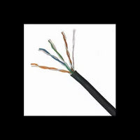 CAT5 Ethernet Cable: Outdoor UV Resistant, Black, SF/UTP Shielded, Copper