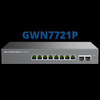 Grandstream Enterprise 8 port Lite Cloud Managed 2.5GbE PoE Switch | GWN7721P-GS-GWN7721P