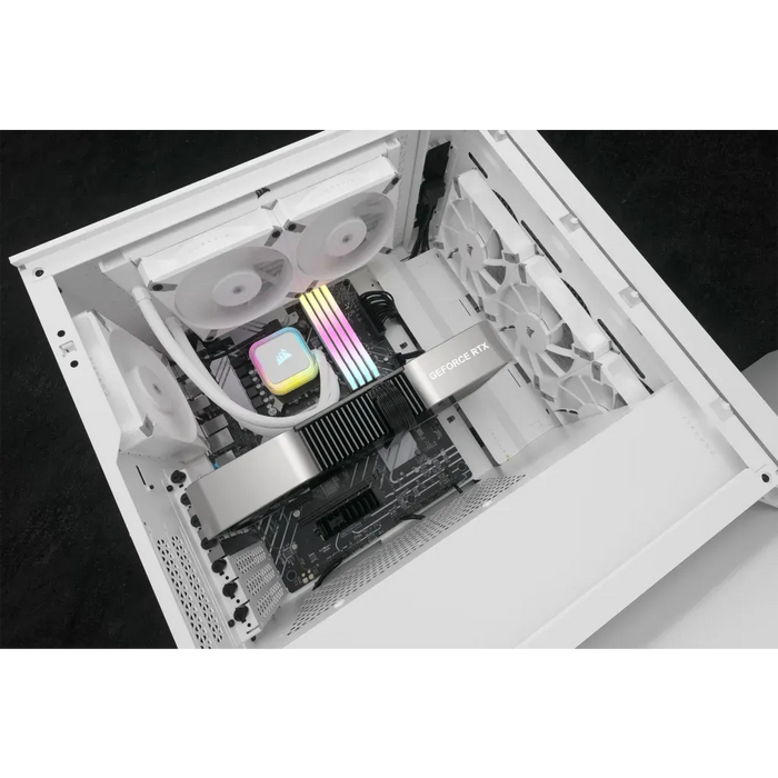 Corsair iCUE H100i ELITE RGB 240mm Liquid CPU Cooler - White AMD: AM5; AM4; sTRX4; sTR5 | Intel LGA: 1700/1851; 1200; 115X; 2066