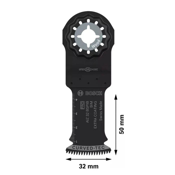 Bosch Starlock AIZ 32 BSPB BIM Wood Blade: Plunge Cut, Hardwood. Fast & Clean Cuts. 32x50mm