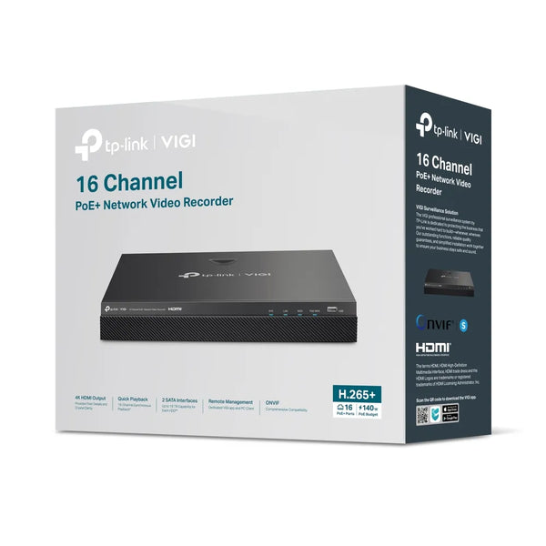 TP-Link VIGI 16-Channel PoE+ NVR with 4K HDMI | NVR2016H-16MP-TP-VIGI-NVR2016H-16MP