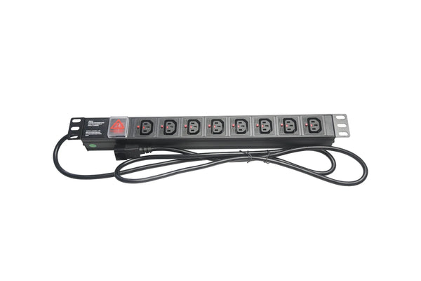 ACCONET 1U 8-Way Kettle Cord Power Distribution Unit (PDU) Power Strip