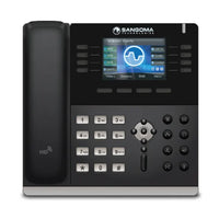 Sangoma - IP Phone S505 Mid Level Phone, 3.5 Inch Color screen, 35 Programable softkeys, 4 x VoIP ac