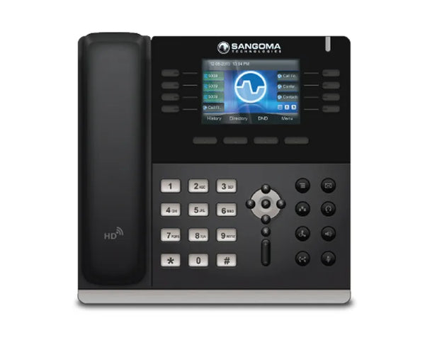 Sangoma - IP Phone S505 Mid Level Phone, 3.5 Inch Color screen, 35 Programable softkeys, 4 x VoIP ac