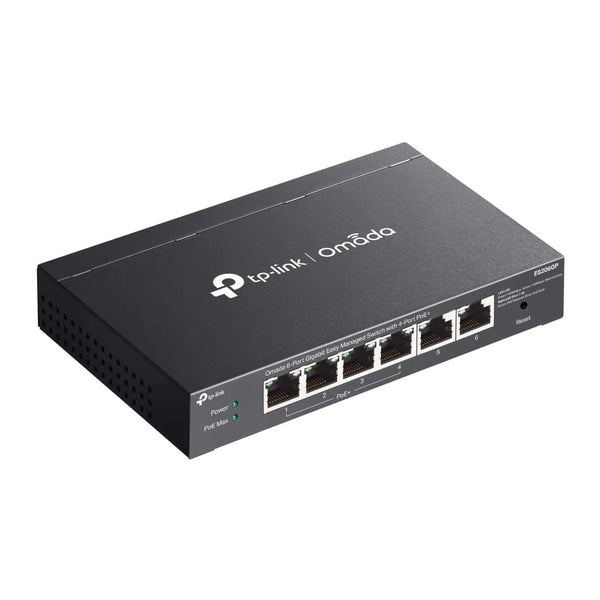 TP-Link Omada 6-Port Gigabit Easy Managed Switch with 4-Port PoE+-TP-ES206GP
