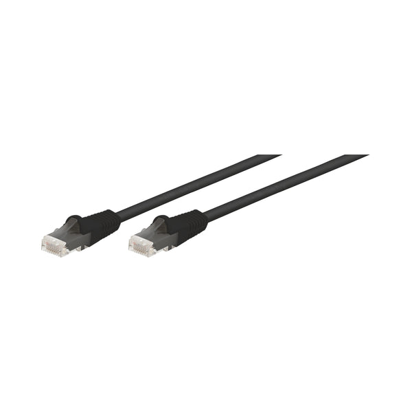 0.3M CAT6 MOULDED FLYLEAD - BLACK - NET-CAT6FLYM-BL-0.3M