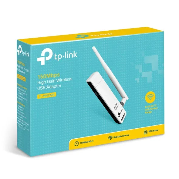 TP-Link 150Mbps High Gain Wi-Fi USB Adapter-TP-WN722N