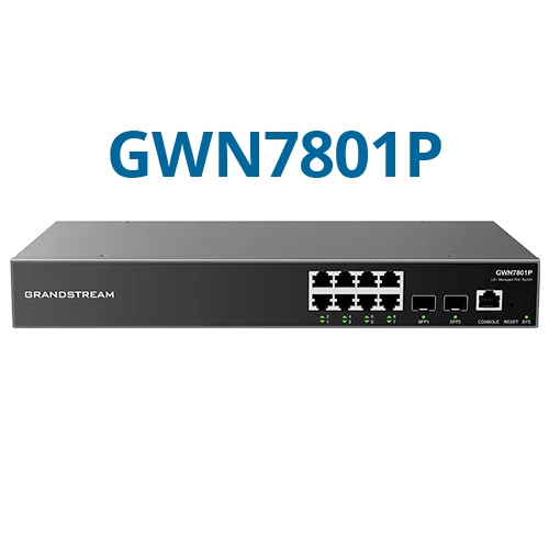 Grandstream Enterprise L2++ 8 port Managed GbE PoE Switch 120W | GWN7801P-PRO-GS-GWN7801P-PRO