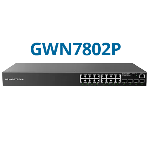 Grandstream Enterprise L2++ 16 port Managed GbE PoE Switch 250W | GWN7802P-PRO-GS-GWN7802P-PRO