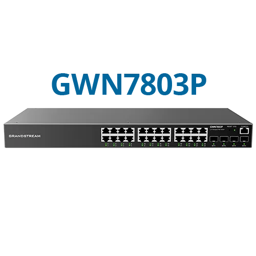 Grandstream Enterprise L2++ 24 port Managed GbE PoE Switch 250W | GWN7803PL-PRO-GS-GWN7803PL-PRO