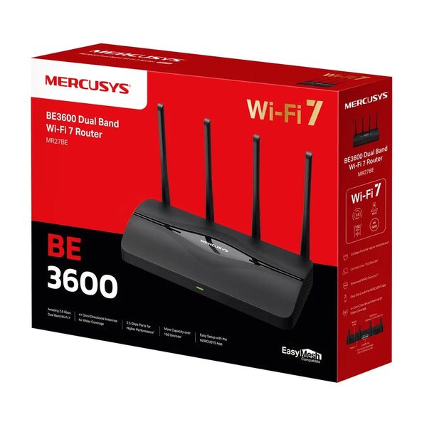 Mercusys BE3600 Dual-Band Wi-Fi 7 Router | MR27BE-MRC-MR27BE