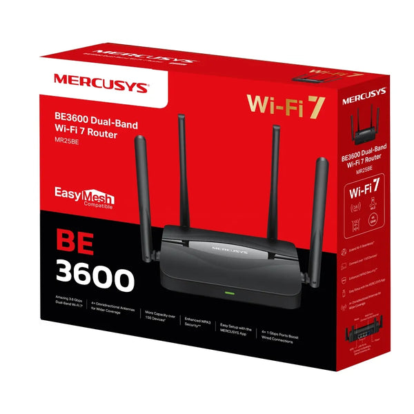 Mercusys BE3600 Dual-Band Wi-Fi 7 Router | MR25BE-MRC-MR25BE