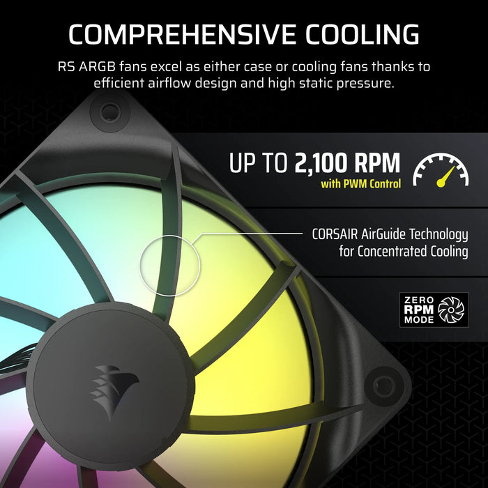 Corsair RS120 ARGB 120mm PWM Fans Single Pack Corsair