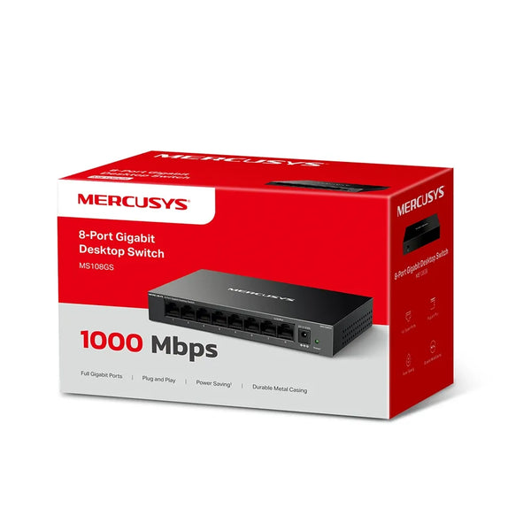 Mercusy 8-Port Gigabit Desktop Switch | MS108GS-MRC-MS108GS