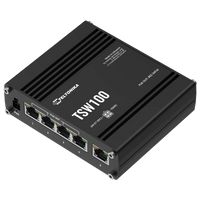 Teltonika Industrial Unmanaged 5 Port PoE+ Ethernet Switch | TSW100-TTK-TSW100