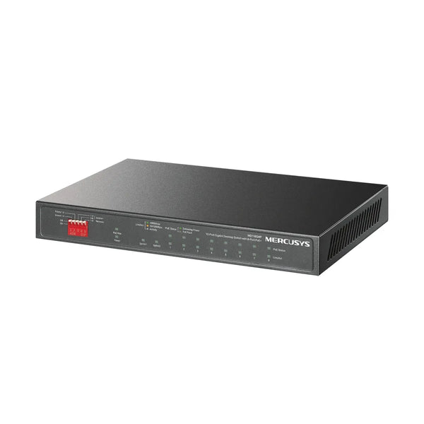 Mercusy 10-Port Gigabit Desktop Switch with 8-Port PoE+ | MS110GMP-MRC-MS110GMP