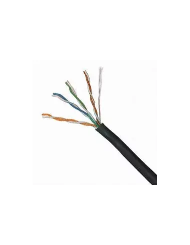 Essential CAT5 UV Outdoor Ethernet Cable 305m Black CCA SF/TP Roll | CAT5U-305-GEN-CAT5U-305-GEN