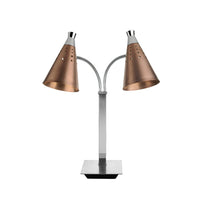 Bronze Heat Lamp - Double T Collection HLT0760 - Stainless Steel Food Warmer, 305x475x760mm