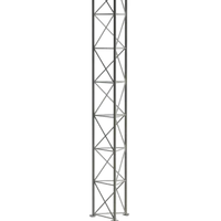 Lattice Mast 3m Section (Revised). ZigZag bracing and flange joint.-MS-HD-SC-V2 Masts & Brackets