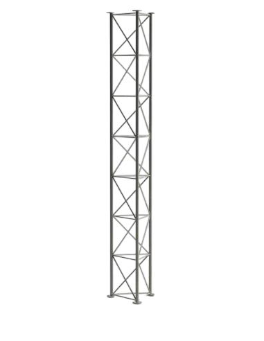 Lattice Mast 3m Section (Revised). ZigZag bracing and flange joint.-MS-HD-SC-V2 Masts & Brackets