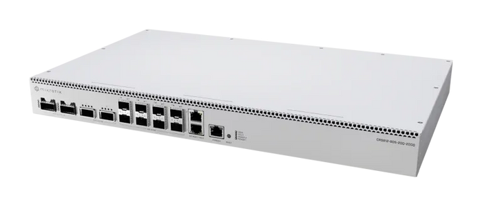 MikroTik 400G Cloud Router Switch | CRS812-8DS-2DQ-2DDQ-RM-MT-RBCRS812-8DS-2DQ-2DDQ-RM
