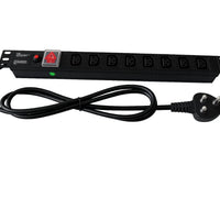 Acconet Power Distribution Unit, 1U, 8 way IEC, 2m 3Pin Plug-AC-CAB-PDU-1U8