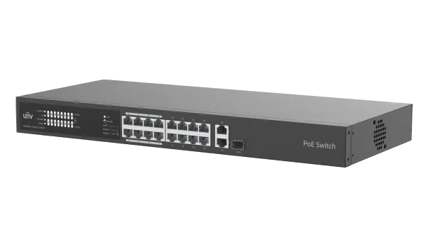 UNV - 16x Fast Ethernet PoE Ethernet Port Switch, 2x Gigabit port, 2x SFP port