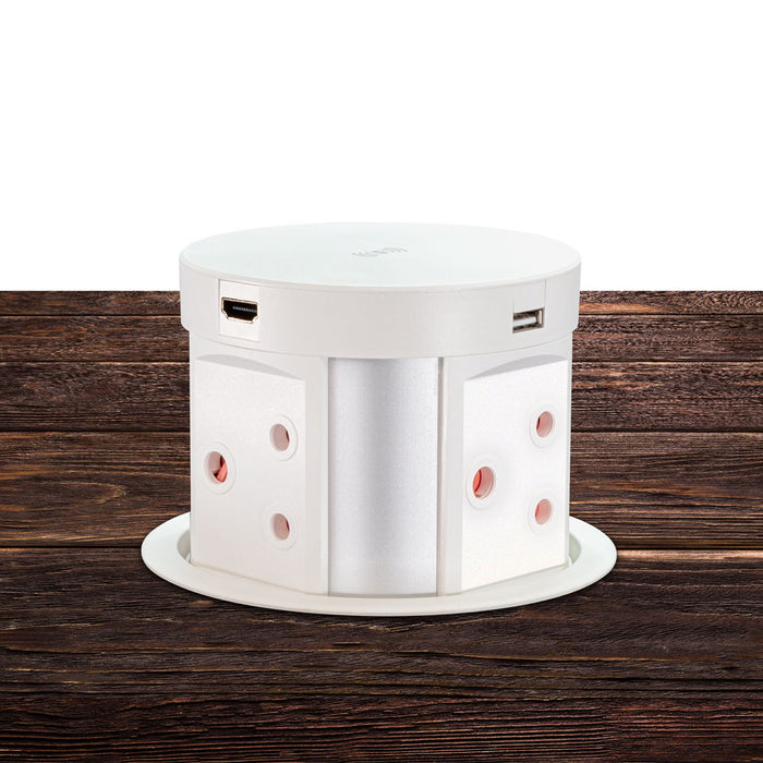 LINKQNET 120MM ECO POP-UP WITH WIRELESS CHARGING (WHITE) - NET-1H1Q1R2UC-W