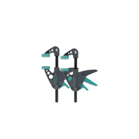 Wolfcraft Miniature One-Hand Clamps: Two compact clamps for woodworking and DIY projects.