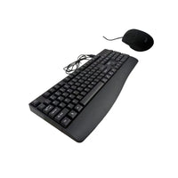 RCT Wired USB Keyboard & Mouse Combo | 104-Key Membrane Keyboard | AI Tool Key | Optical Mouse; 1000-3200 DPI RCT Peripherals