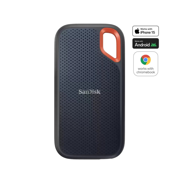 SANDISK EXTREME PORTABLE SSD 1050MB/S R, 1000MB/S W, PC, MAC & SMARTPHONE COMPATIABLE, 2TB, 5 Y WARRANTY, MONTEREY COLOR, IP 65 RESISTANCE AND 3-METER DROP PROTECTION,SDSSDE61-2T00-G25M