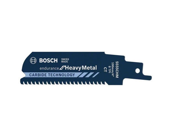 Bosch S555CHM Reciprocating Saw Blade: Endurance Heavy Metal, 100mm, Carbide Tipped, Metal Cutting