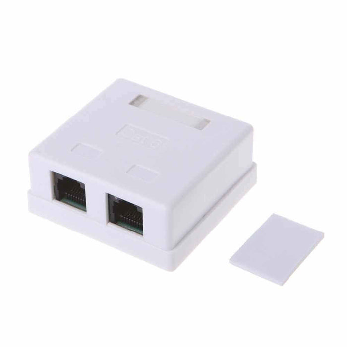 Acconet CAT6 Dual RJ45 Wall Box | CAT6-BOX-2