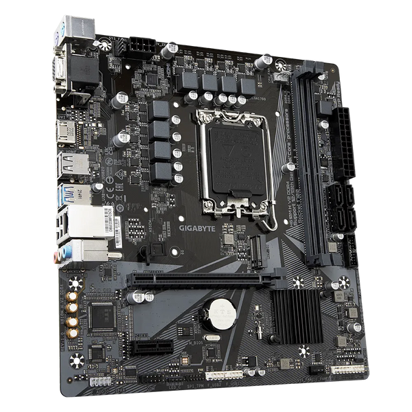 GIGABYTE Intel® H610 Chipset for LGA 1700; 2x DDR5; 1x M2; D-Sub/HDMI; mATX.