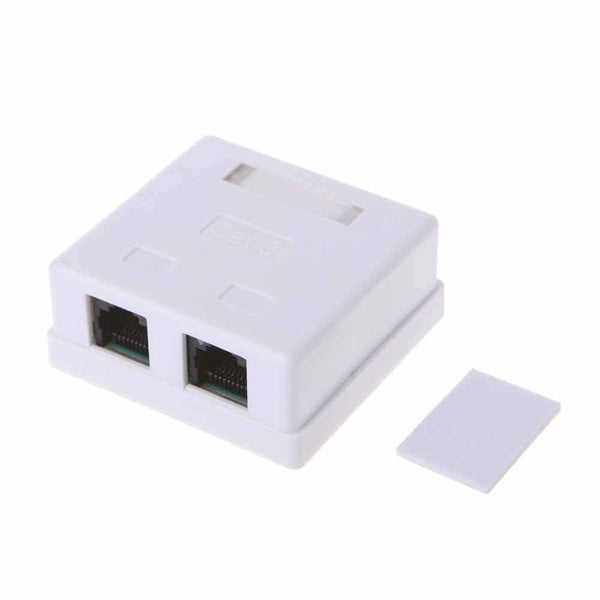 Acconet CAT6 Dual RJ45 Wall Box | CAT6-BOX-2