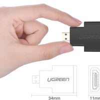 UGREEN Micro HDMI Male to HDMI Female Adapter – Black-20106-20106
