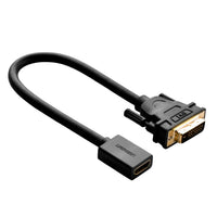 UGREEN DVI to HDMI Cable Adapter 15cm | Male to Female | 1080p Full HD – Black-20118-20118