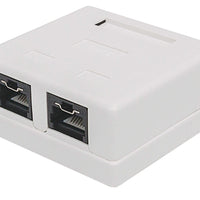 Acconet CAT6 Dual RJ45 Wall Box | CAT6-BOX-2