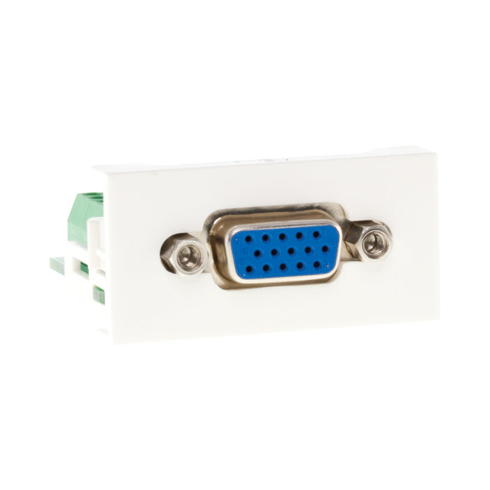 LINKQNET VGA FEMALE KEYSTONE/MODULE INSERT FOR WALL PLATES AND BOXES - NET-POPUP-INS-VGA