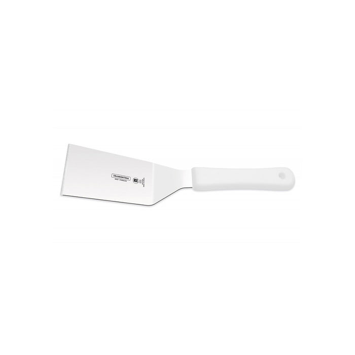 Tramontina Stainless Steel Spatula 5x2.5 Inch - White Polypropylene Handle, NSF Certified. Food Turner, Flipper