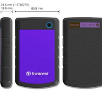TRANSCEND 2TB USB3.1 RUGGED 2.5'' HDD - PURPLE Transcend
