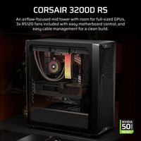 3200D RS Mid-Tower PC Case; 3x RS120 fans incl - Smoke.