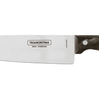 Tramontina 8 inch Chef's Knife - Stainless Steel Blade, Wood Handle Professional Kitchen Knife