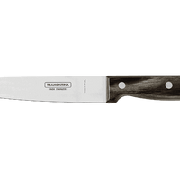 Tramontina 6 inch Butcher Knife - Stainless Steel Blade, Brown Wood Handle. Kitchen knife for cutting & slicing.