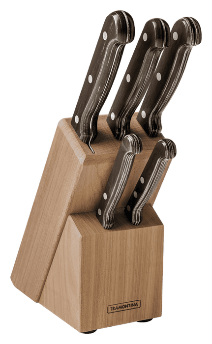 Tramontina 6Pc. Polywood Knife Block - 21199/983